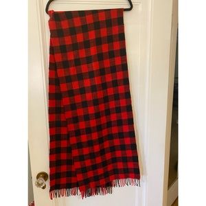 NWT j crew red and black scarf